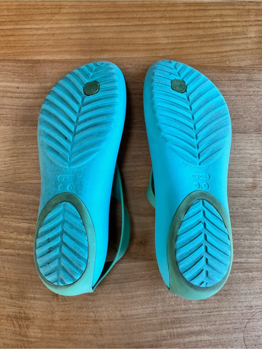 Crocs Sexi Serena Sandals Turquoise Aqua Blue - Size 9